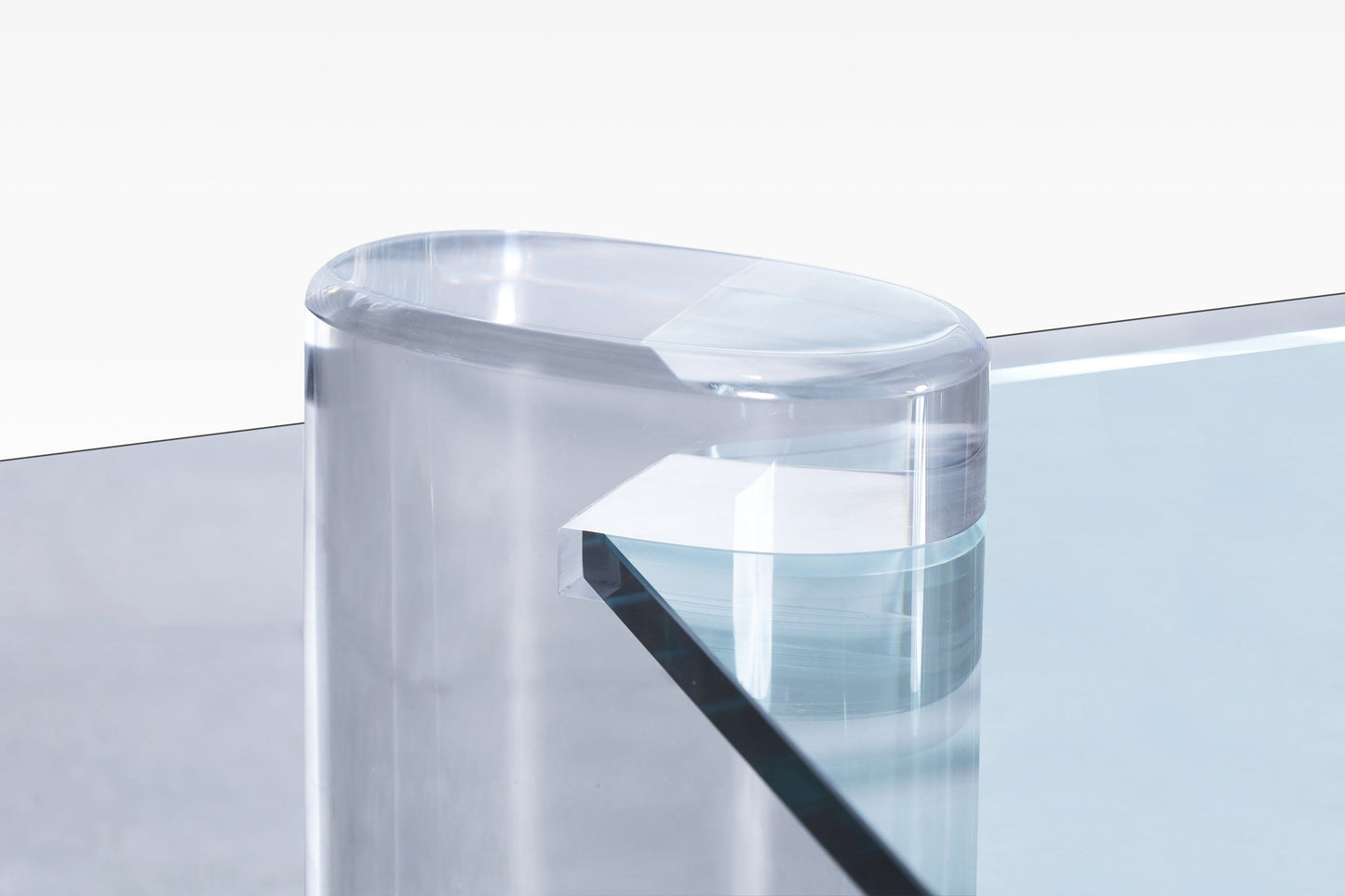 Vintage Lucite and Glass Coffee Table by Karl Springer