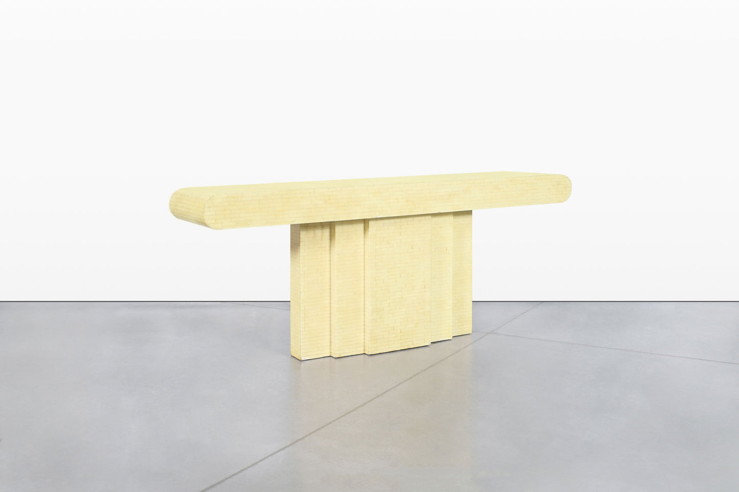 Vintage Tessellated Bone Console Table by Enrique Garcel for Jimeco LTDA