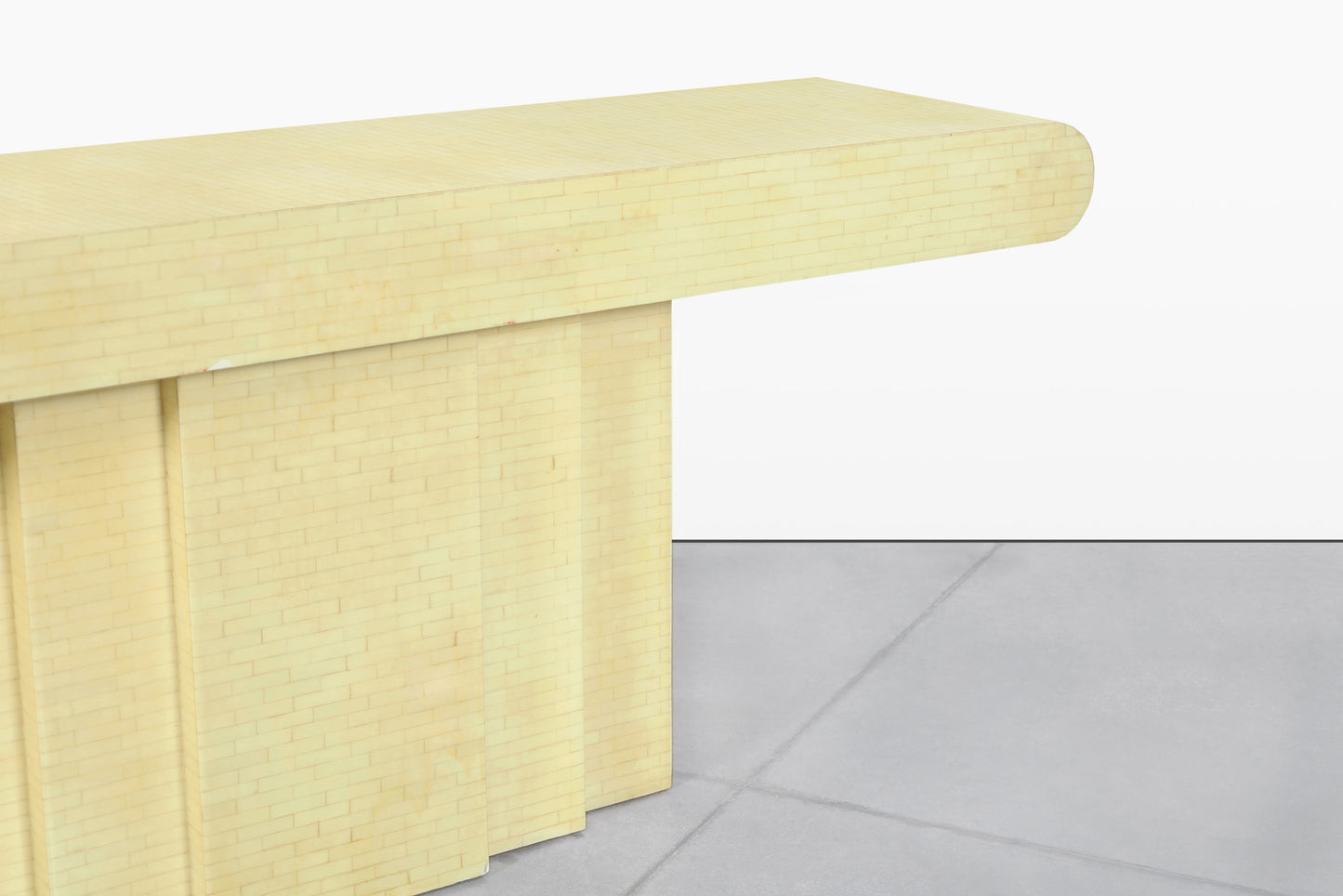 Vintage Tessellated Bone Console Table by Enrique Garcel for Jimeco LTDA