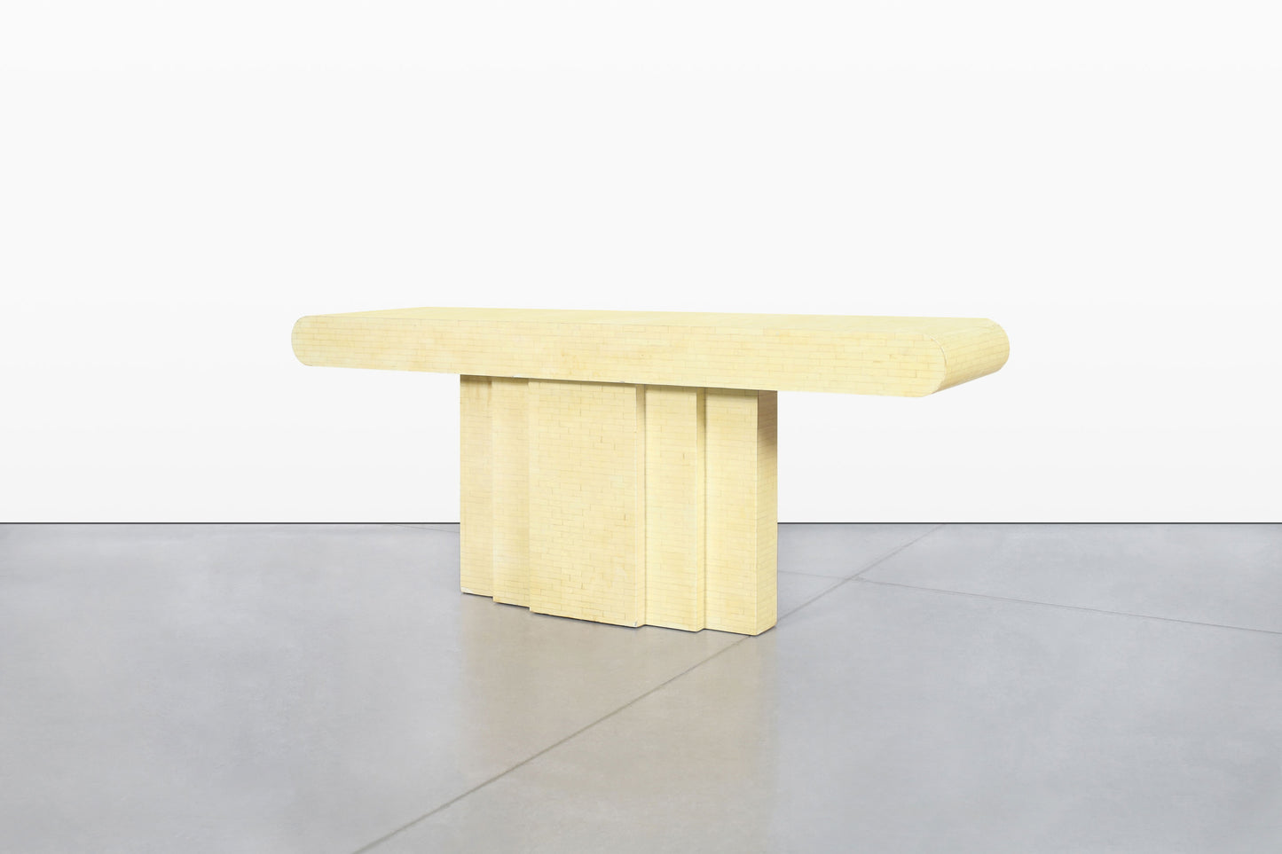 Vintage Tessellated Bone Console Table by Enrique Garcel for Jimeco LTDA