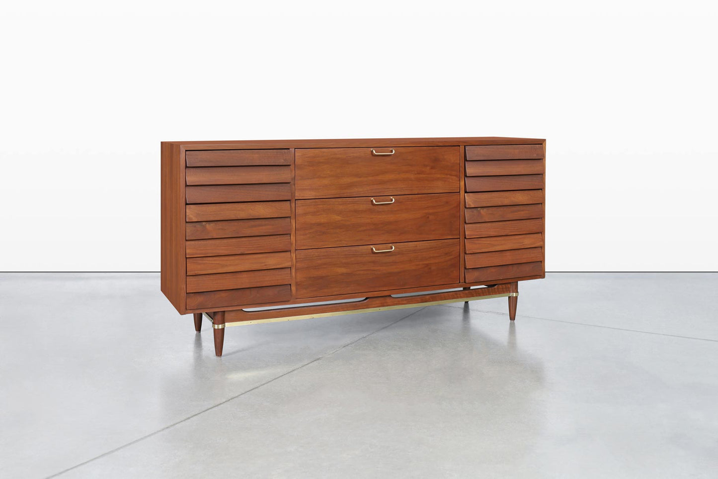 Vintage Walnut Dresser by Merton L. Gershun American of Martinsville