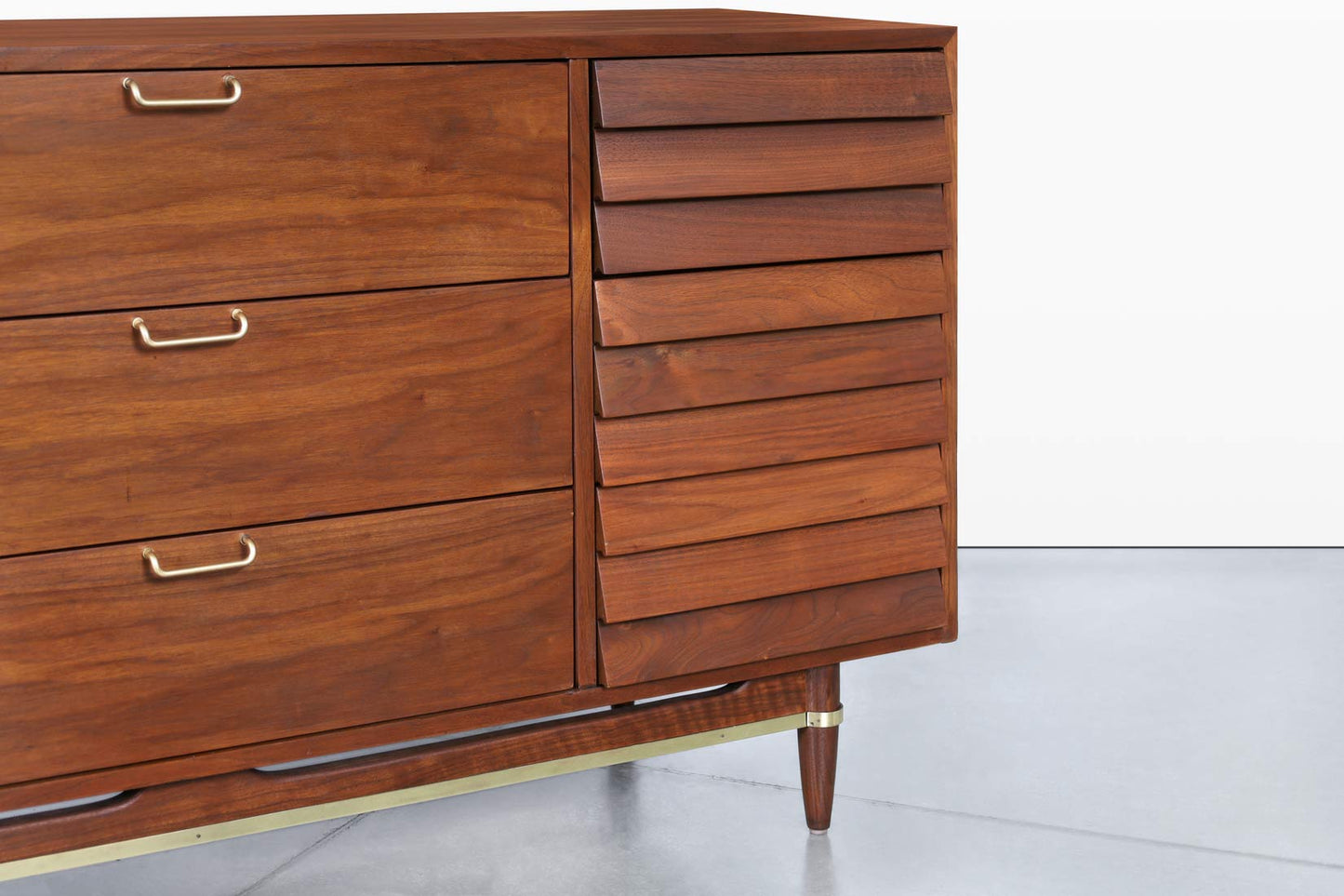 Vintage Walnut Dresser by Merton L. Gershun American of Martinsville