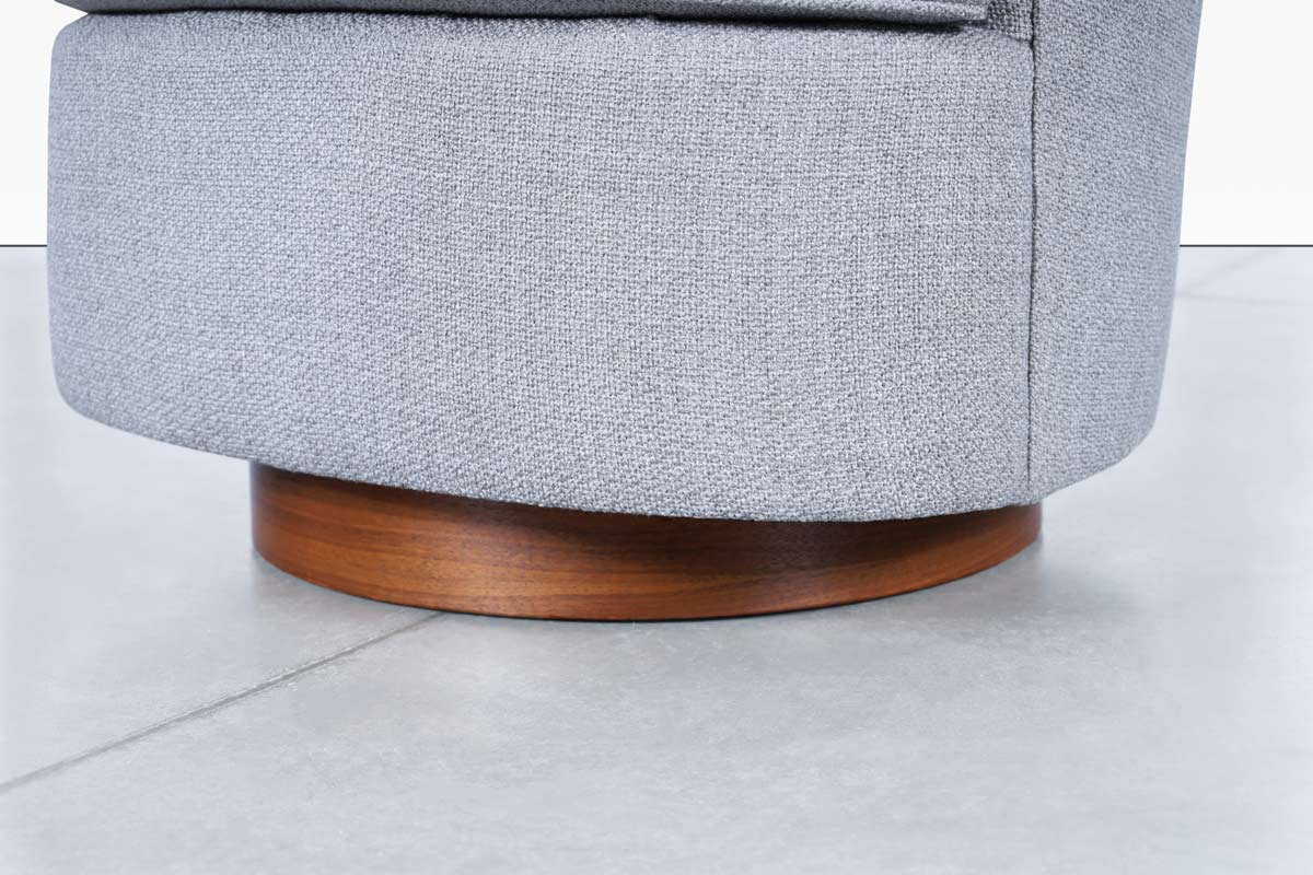 Vintage Walnut Swivel Lounge Chairs