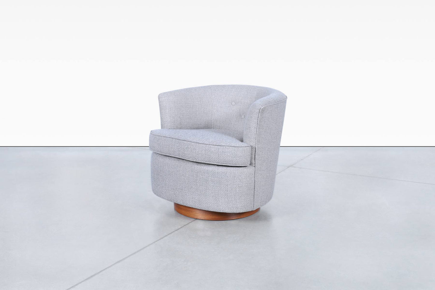 Vintage Walnut Swivel Lounge Chairs