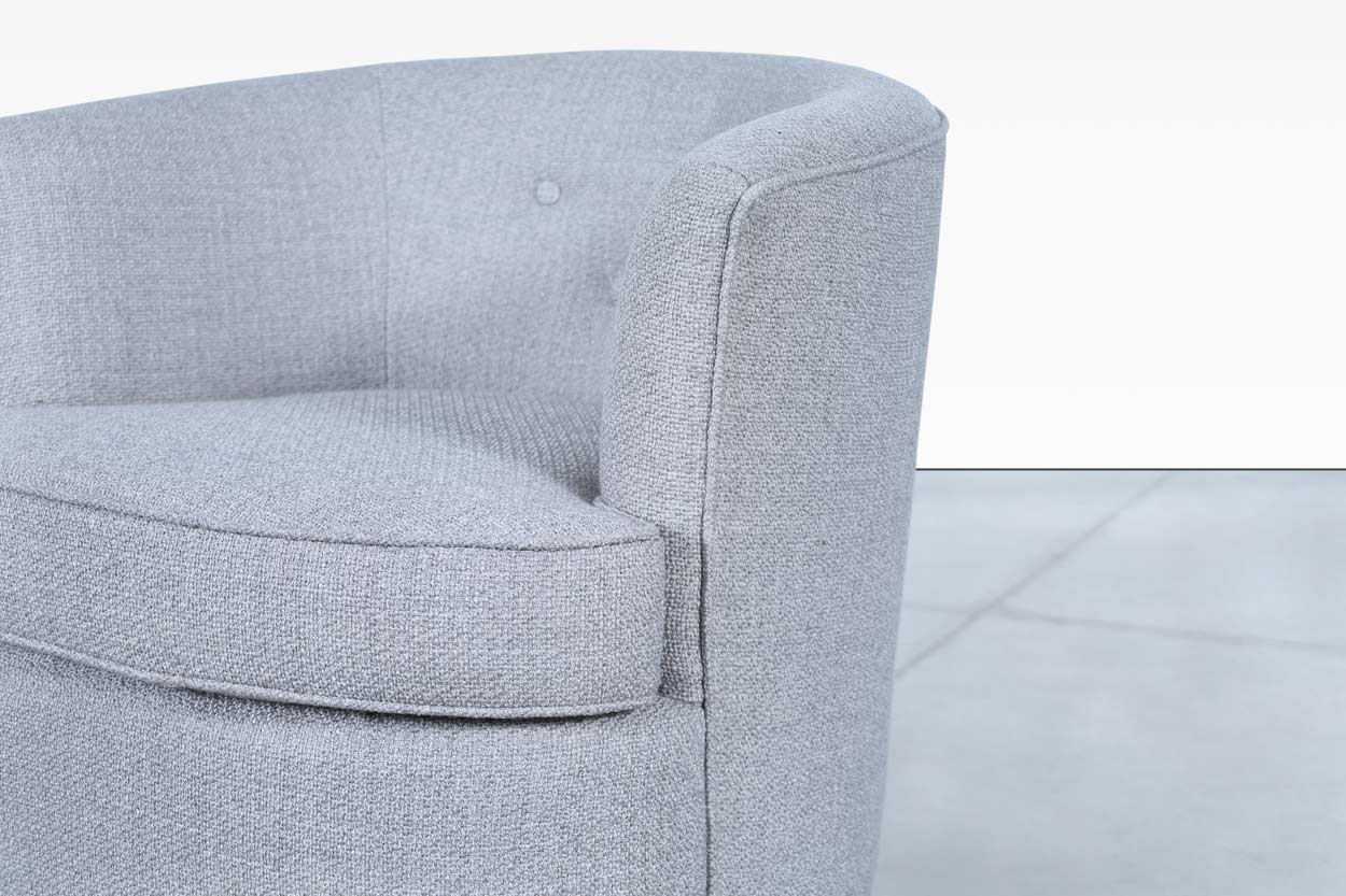 Vintage Walnut Swivel Lounge Chairs