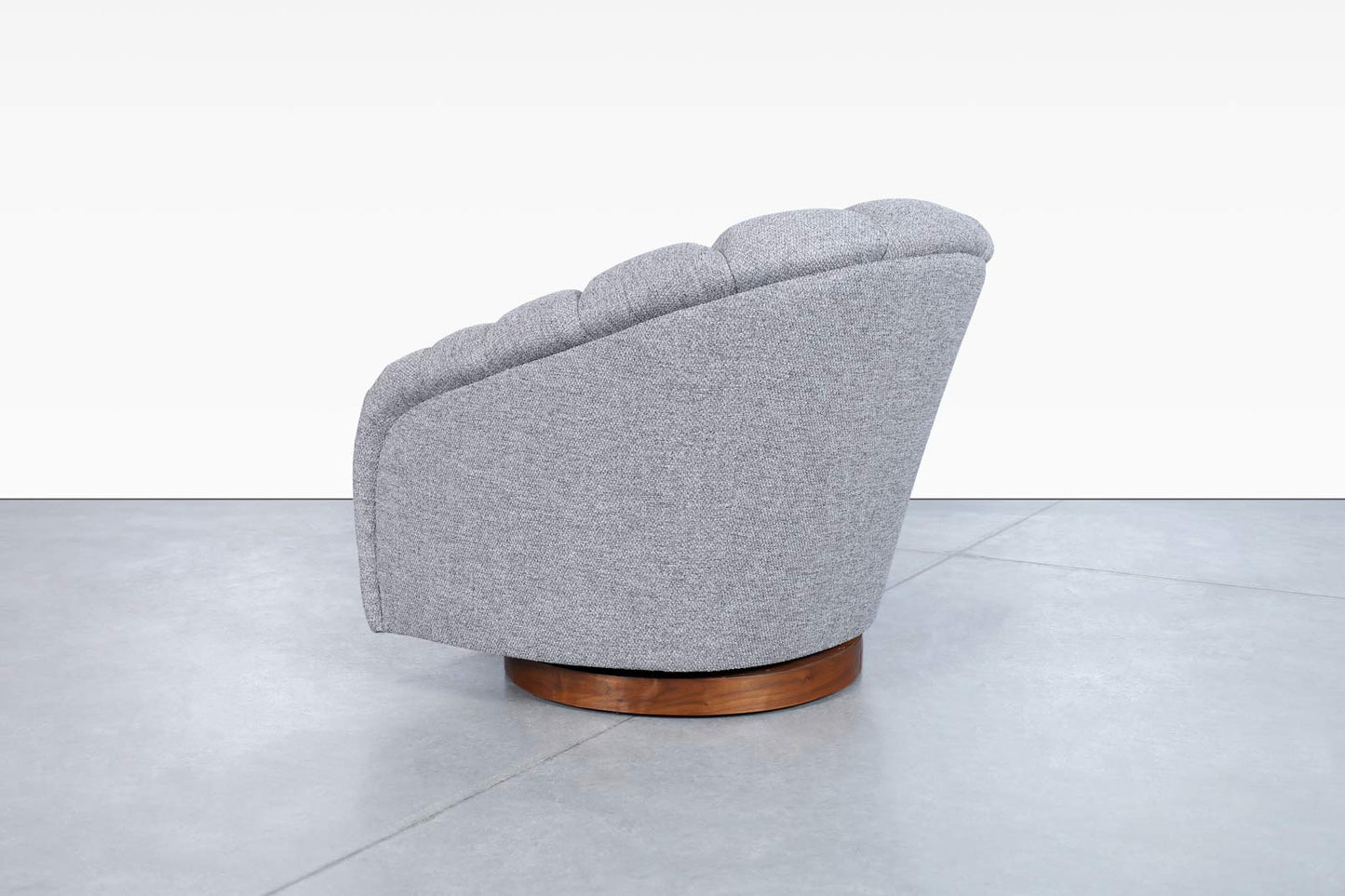 Vintage Walnut Swivel Lounge Chairs by Directional