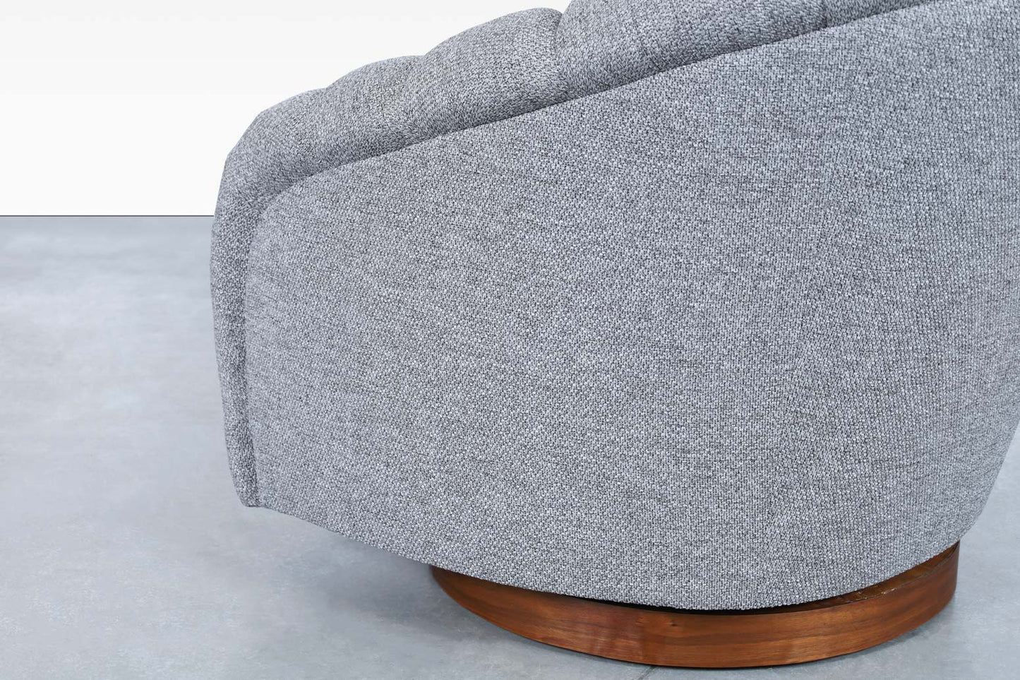 Vintage Walnut Swivel Lounge Chairs by Directional