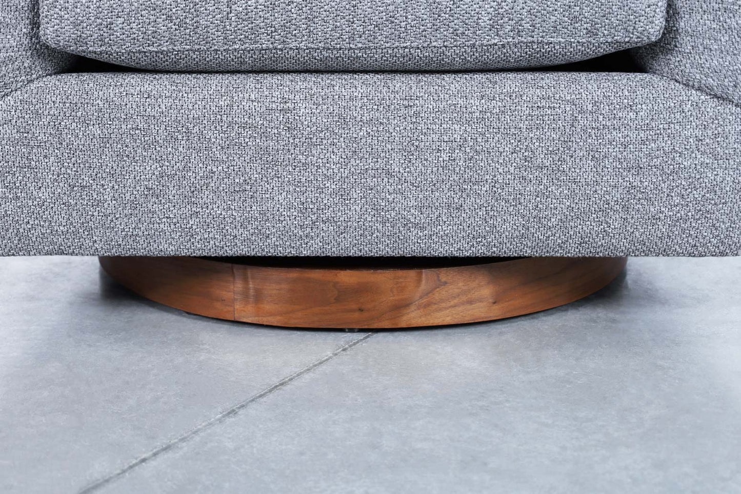 Vintage Walnut Swivel Lounge Chairs by Directional