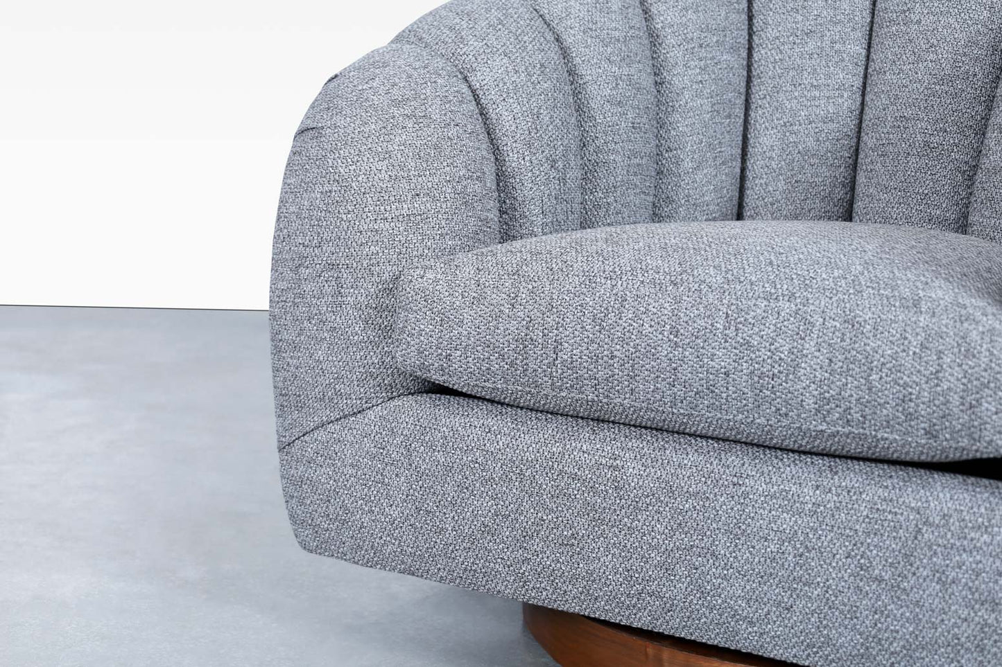 Vintage Walnut Swivel Lounge Chairs by Directional