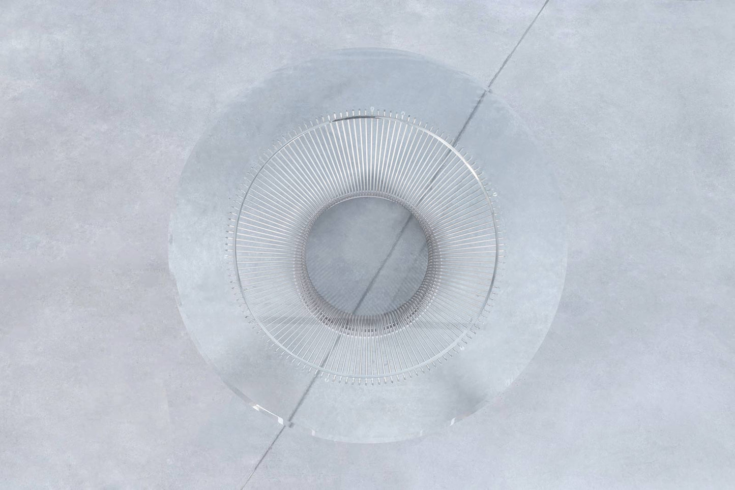 Warren Platner Nickel and Glass 42" Coffee Table for Knoll