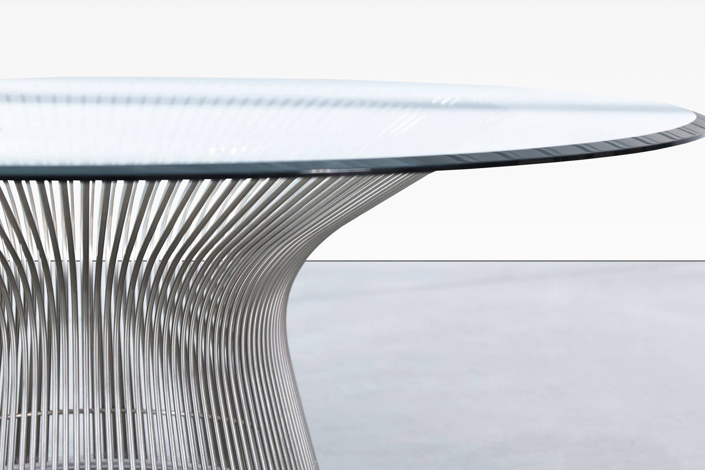 Warren Platner Nickel and Glass 42" Coffee Table for Knoll