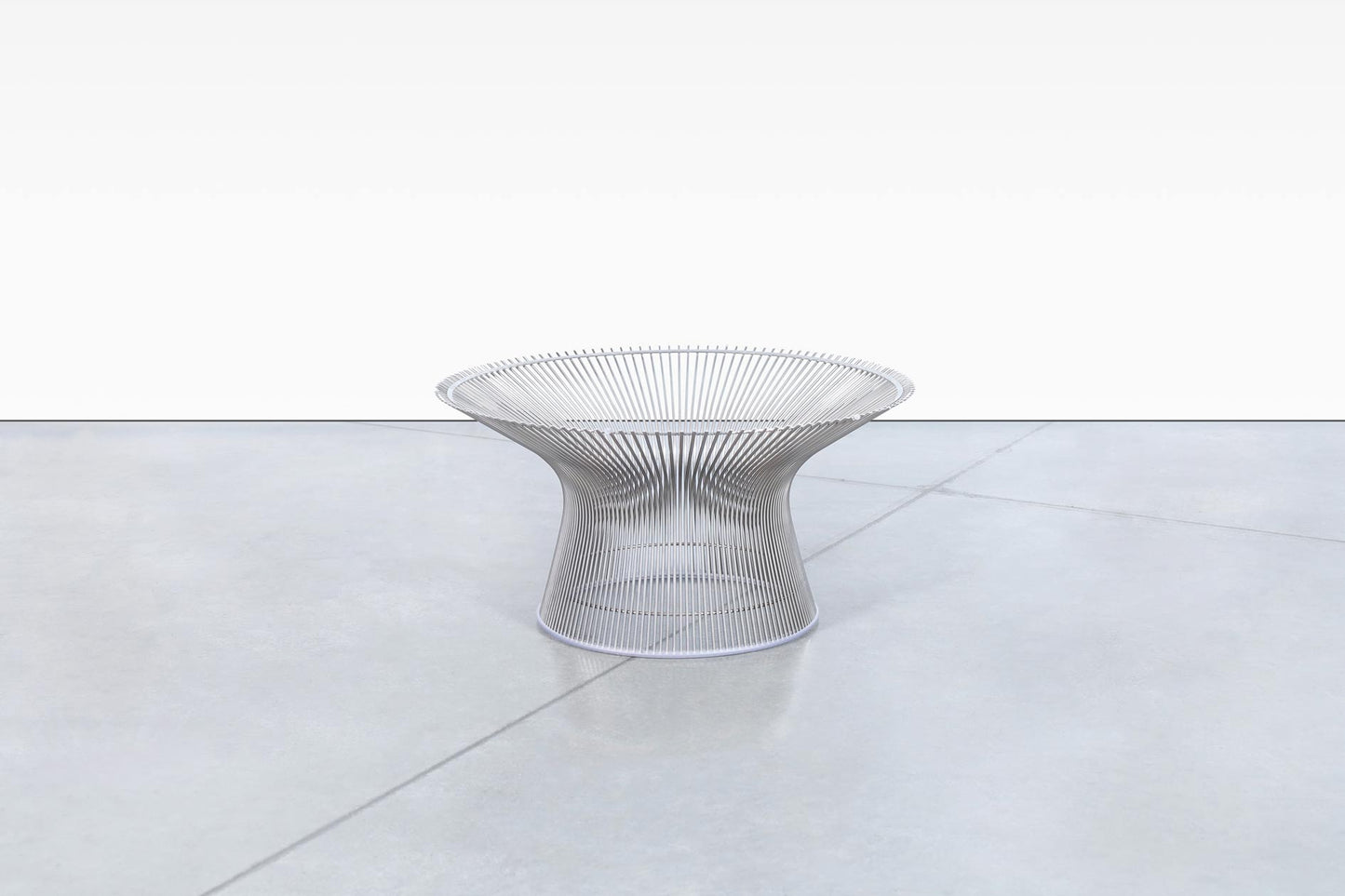 Warren Platner Nickel and Glass 42" Coffee Table for Knoll