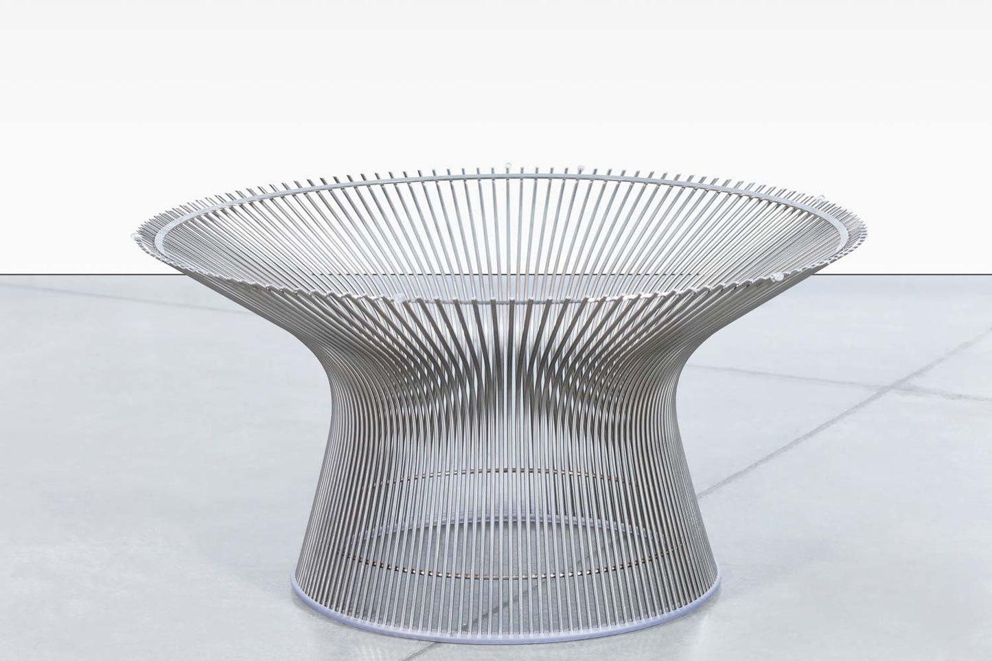 Warren Platner Nickel and Glass 42" Coffee Table for Knoll