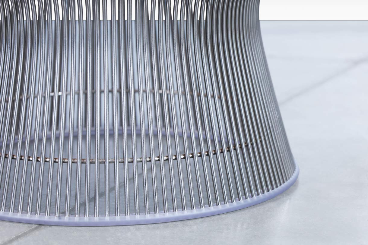 Warren Platner Nickel and Glass 42" Coffee Table for Knoll