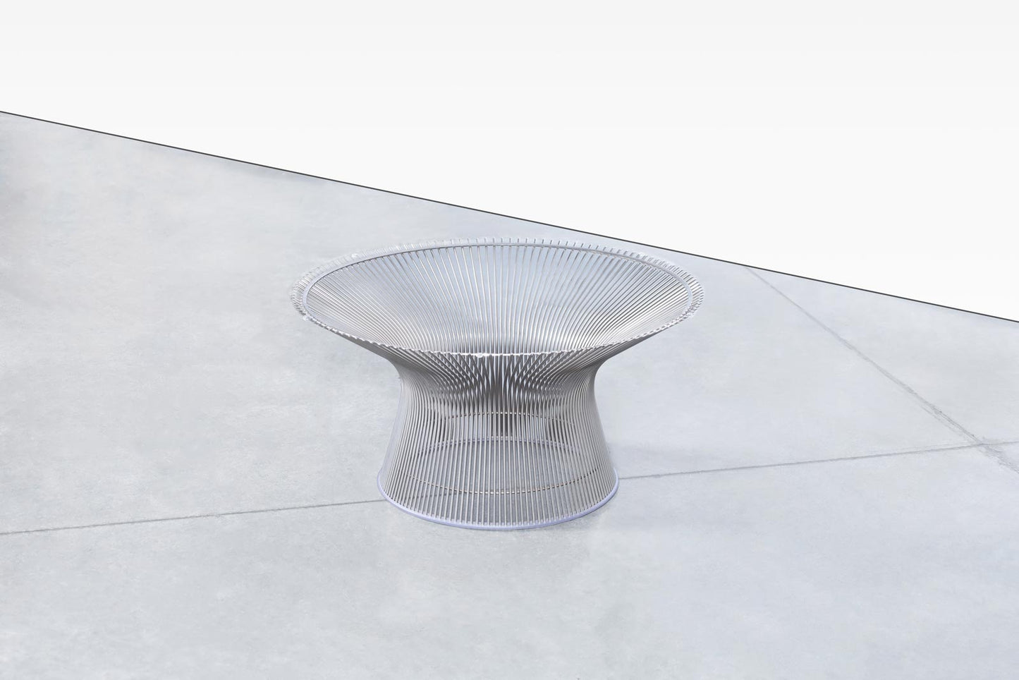 Warren Platner Nickel and Glass 42" Coffee Table for Knoll
