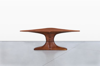 20th Century American Studio Craft Walnut Coffee Table