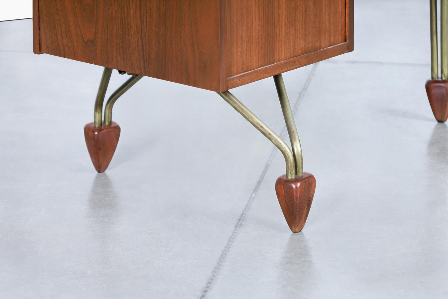 American Craftsmanship Walnut Desk Attributed to John Keal