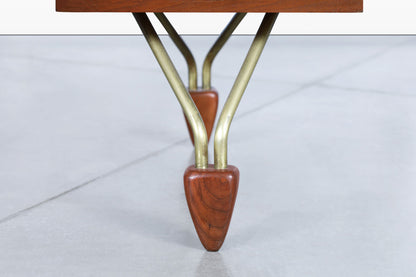 American Craftsmanship Walnut Desk Attributed to John Keal