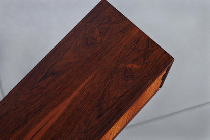 Danish Brazilian Rosewood Credenza on Architectural Base by Knud Nielsen