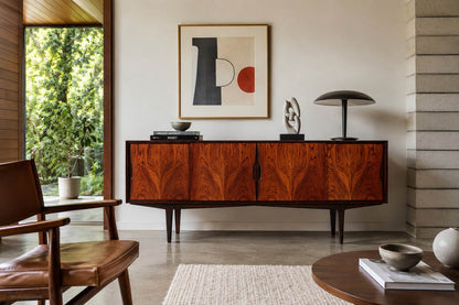 Danish Modern Brazilian Rosewood Credenza by Knud Nielsen