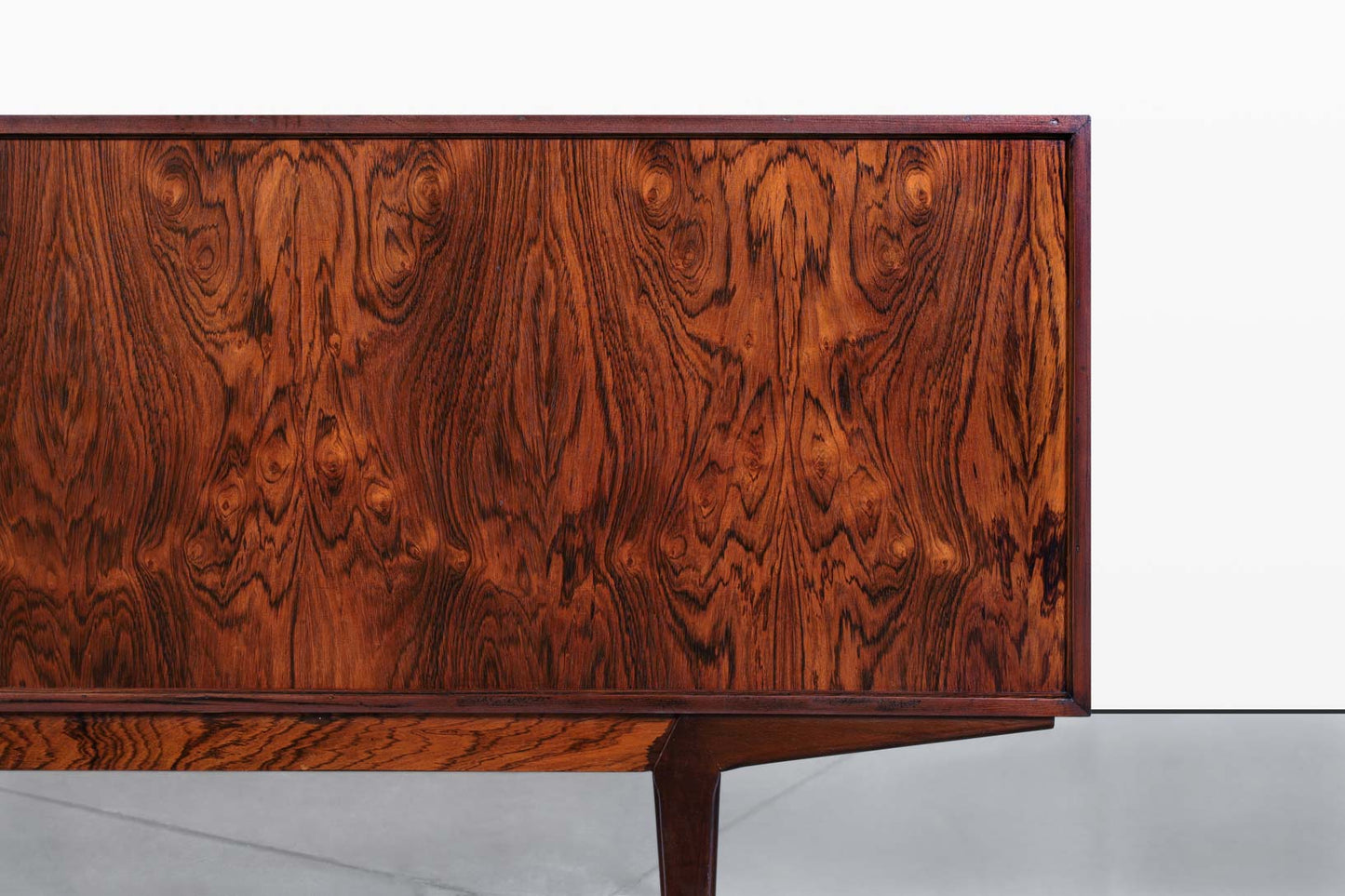 Danish Modern Brazilian Rosewood Credenza by Knud Nielsen