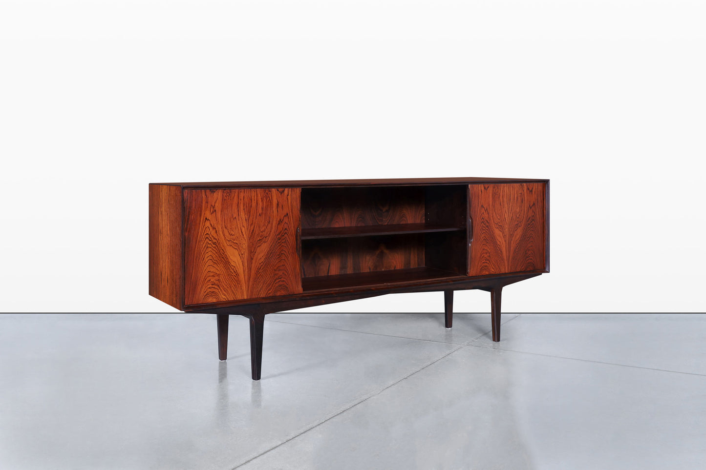 Danish Modern Brazilian Rosewood Credenza by Knud Nielsen