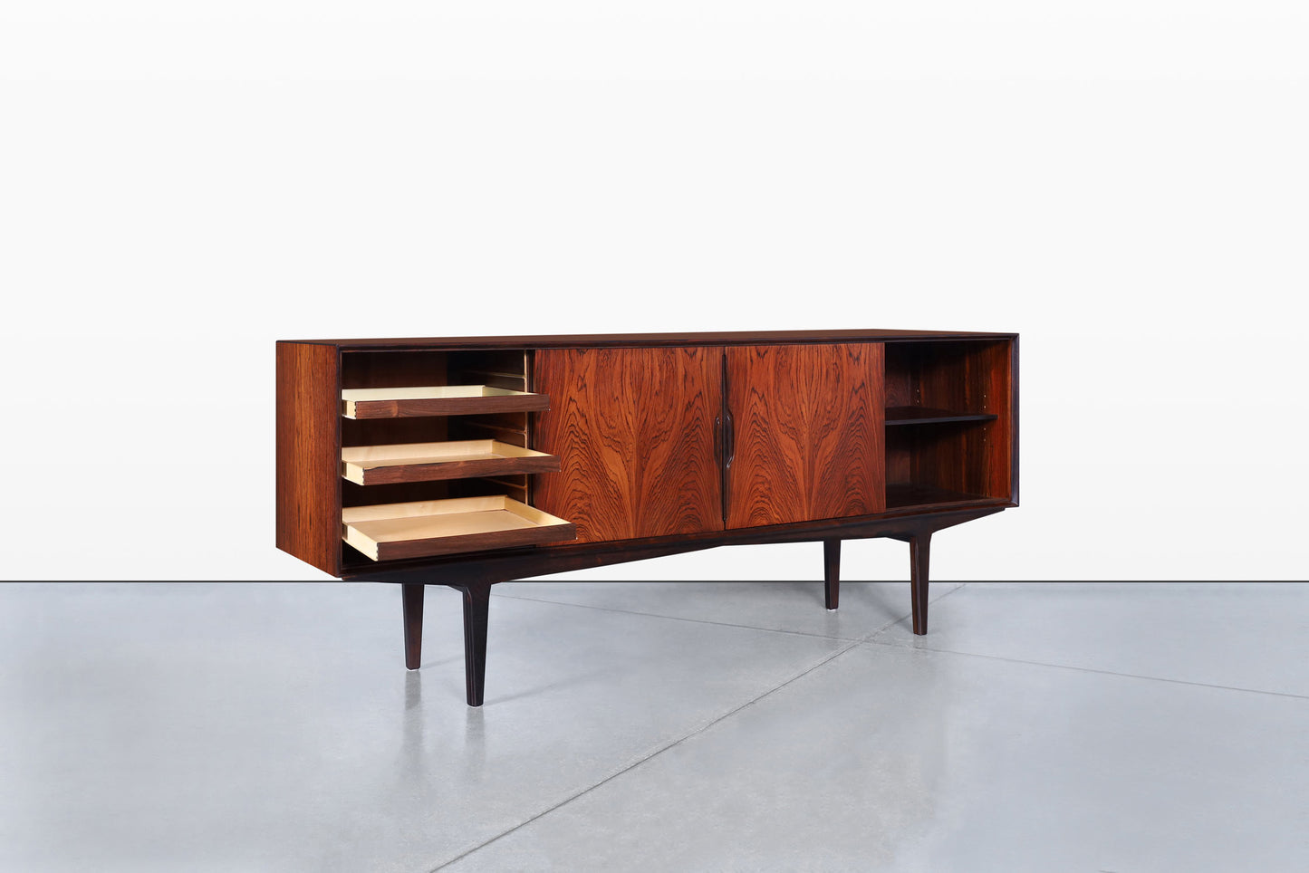 Danish Modern Brazilian Rosewood Credenza by Knud Nielsen