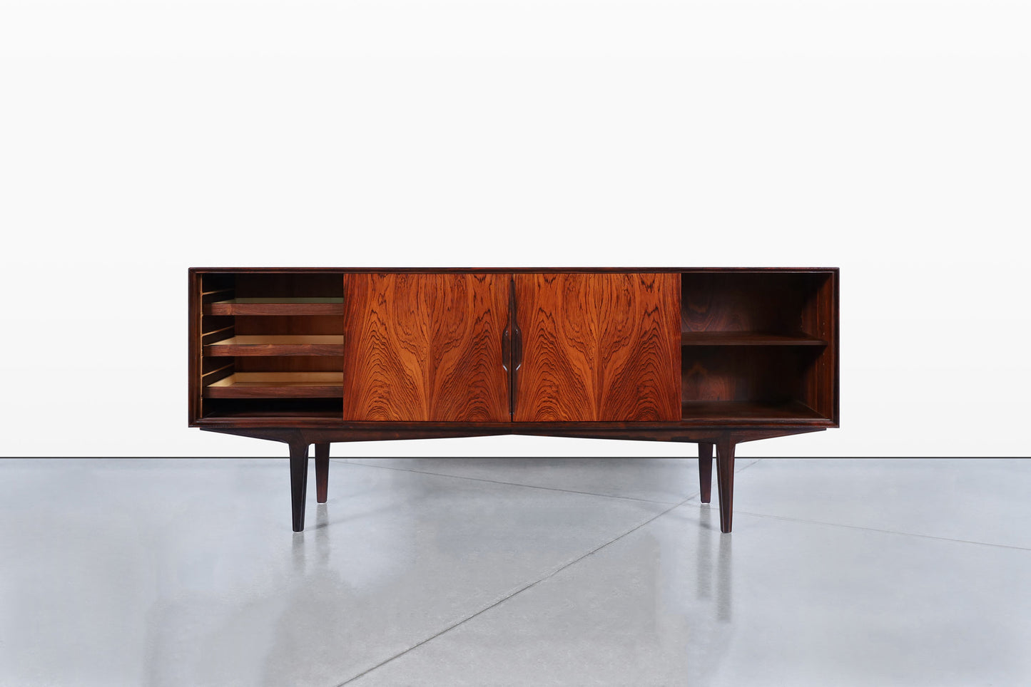 Danish Modern Brazilian Rosewood Credenza by Knud Nielsen