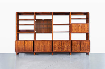 Danish Modern Brazilian Rosewood Freestanding Wall Unit by Poul Cadovius