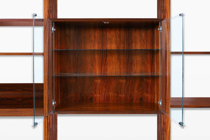 Danish Modern Brazilian Rosewood Freestanding Wall Unit by Poul Cadovius