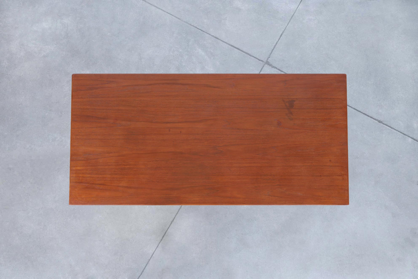Danish Modern Executive Floating Top Teak Desk by Johannes Sorth