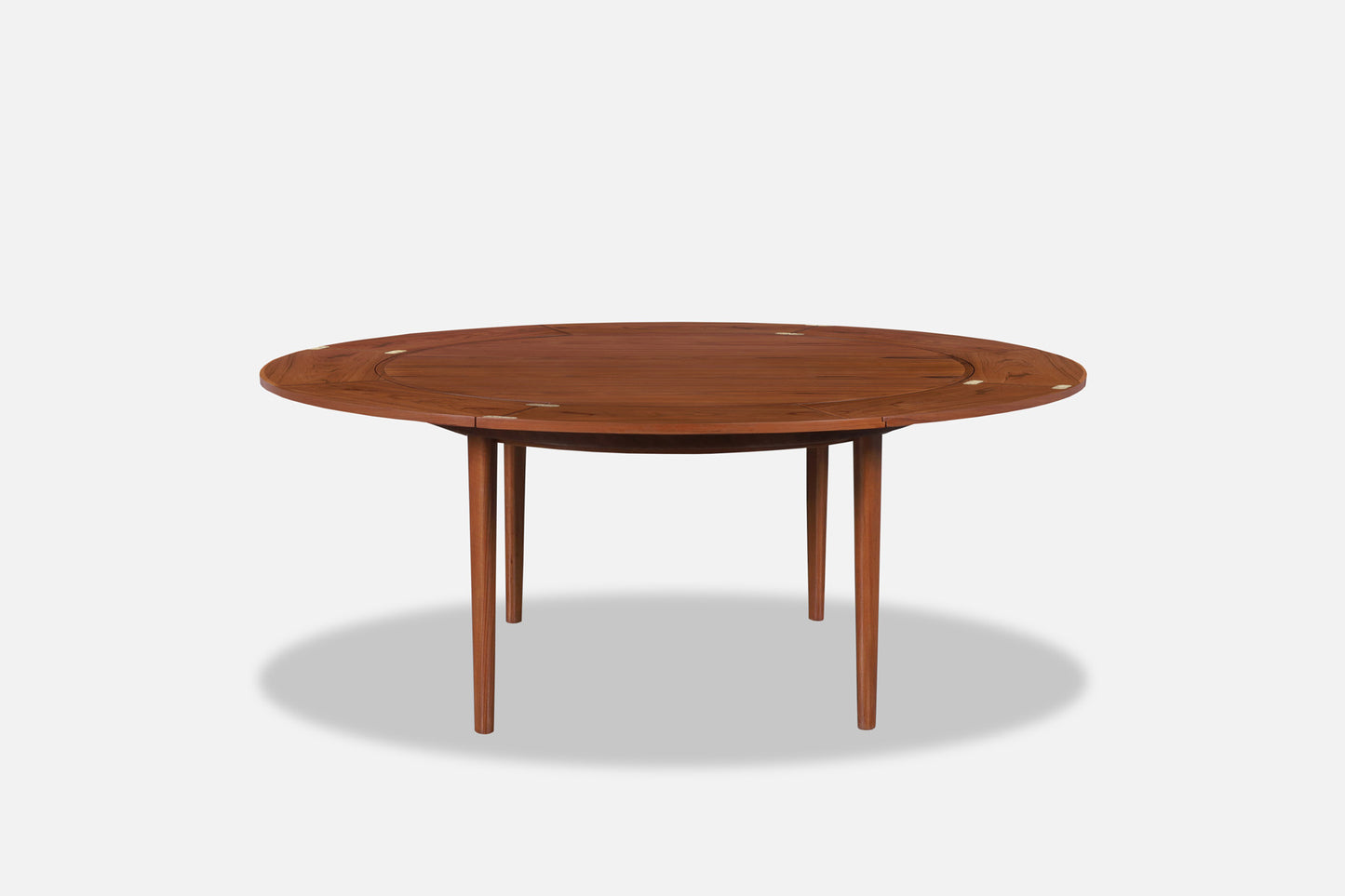 Danish Modern Expanding “Flip-Flap” Dining Table by Dyrlund
