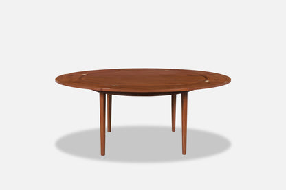 Danish Modern Expanding “Flip-Flap” Dining Table by Dyrlund