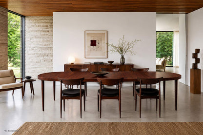 Danish Modern Expanding Rosewood Dining Table by Harry Ostergaard