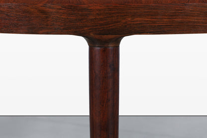Danish Modern Expanding Rosewood Dining Table by Harry Ostergaard