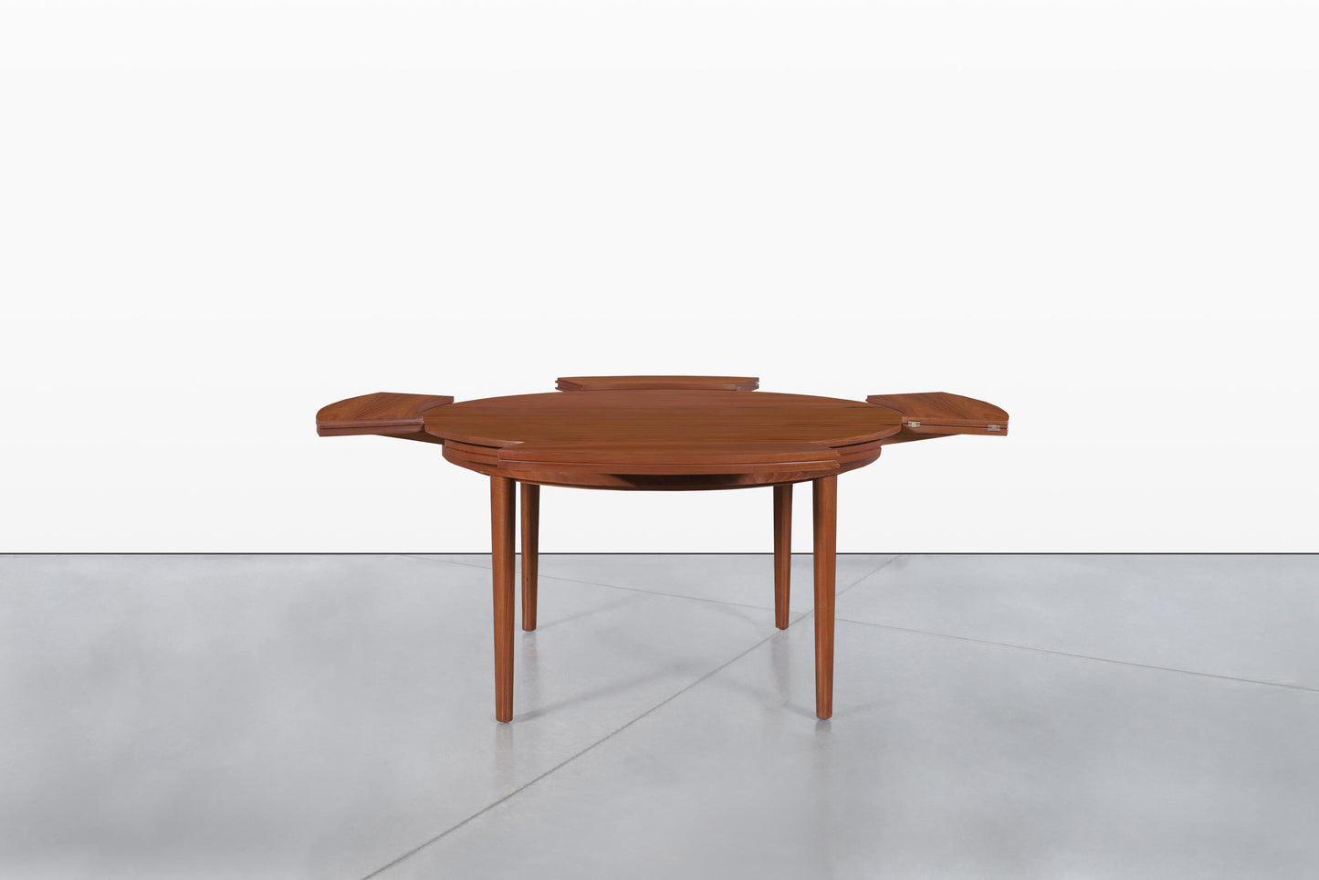 Danish Modern Expanding “Flip-Flap” Dining Table by Dyrlund