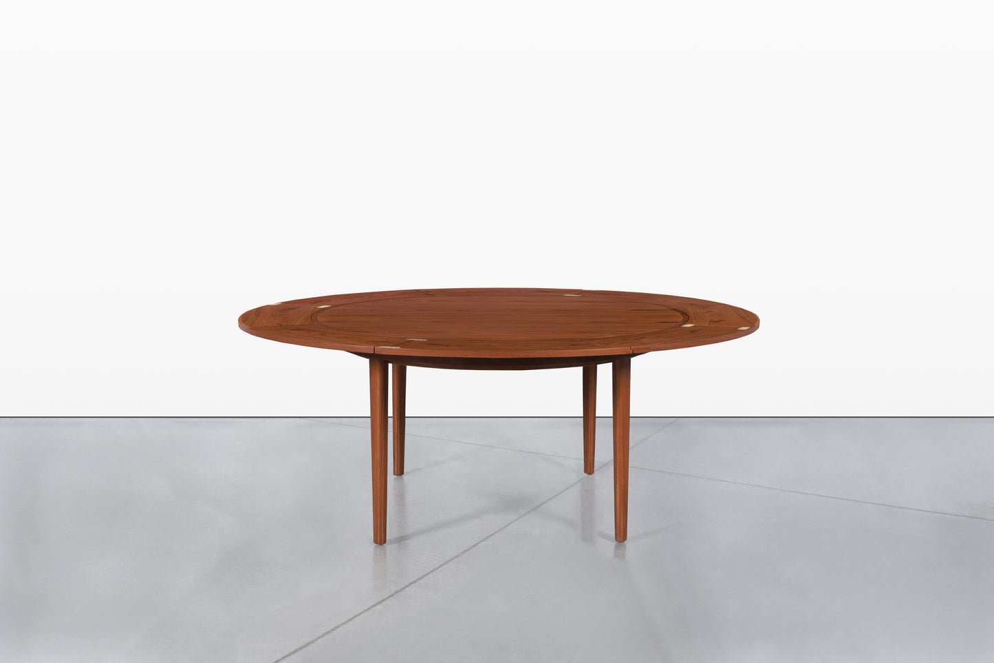 Danish Modern Expanding “Flip-Flap” Dining Table by Dyrlund