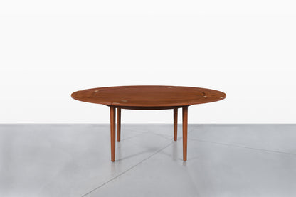 Danish Modern Expanding “Flip-Flap” Dining Table by Dyrlund