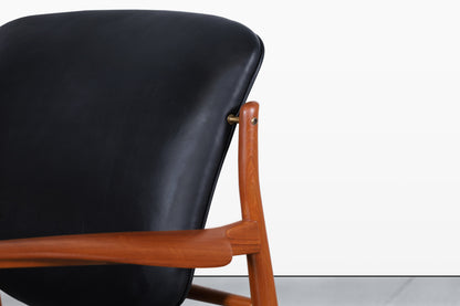 Danish Modern FD-136 Teak and Leather Lounge Chair by Finn Juhl
