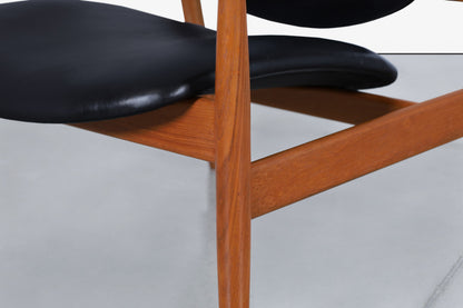 Danish Modern FD-136 Teak and Leather Lounge Chair by Finn Juhl