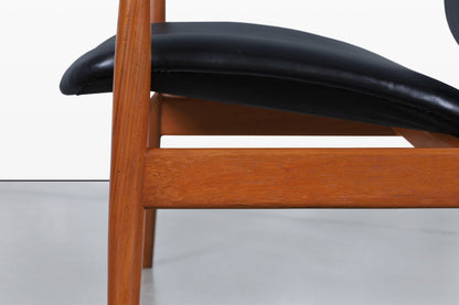 Danish Modern FD-136 Teak and Leather Lounge Chair by Finn Juhl