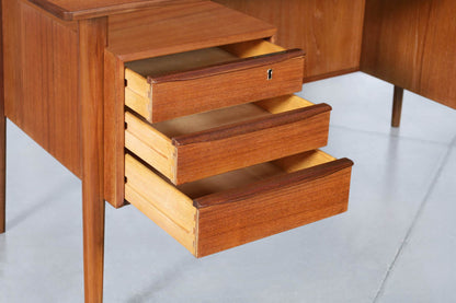 Danish Modern Floating Top Teak Desk by Peter Løvig Nielsen