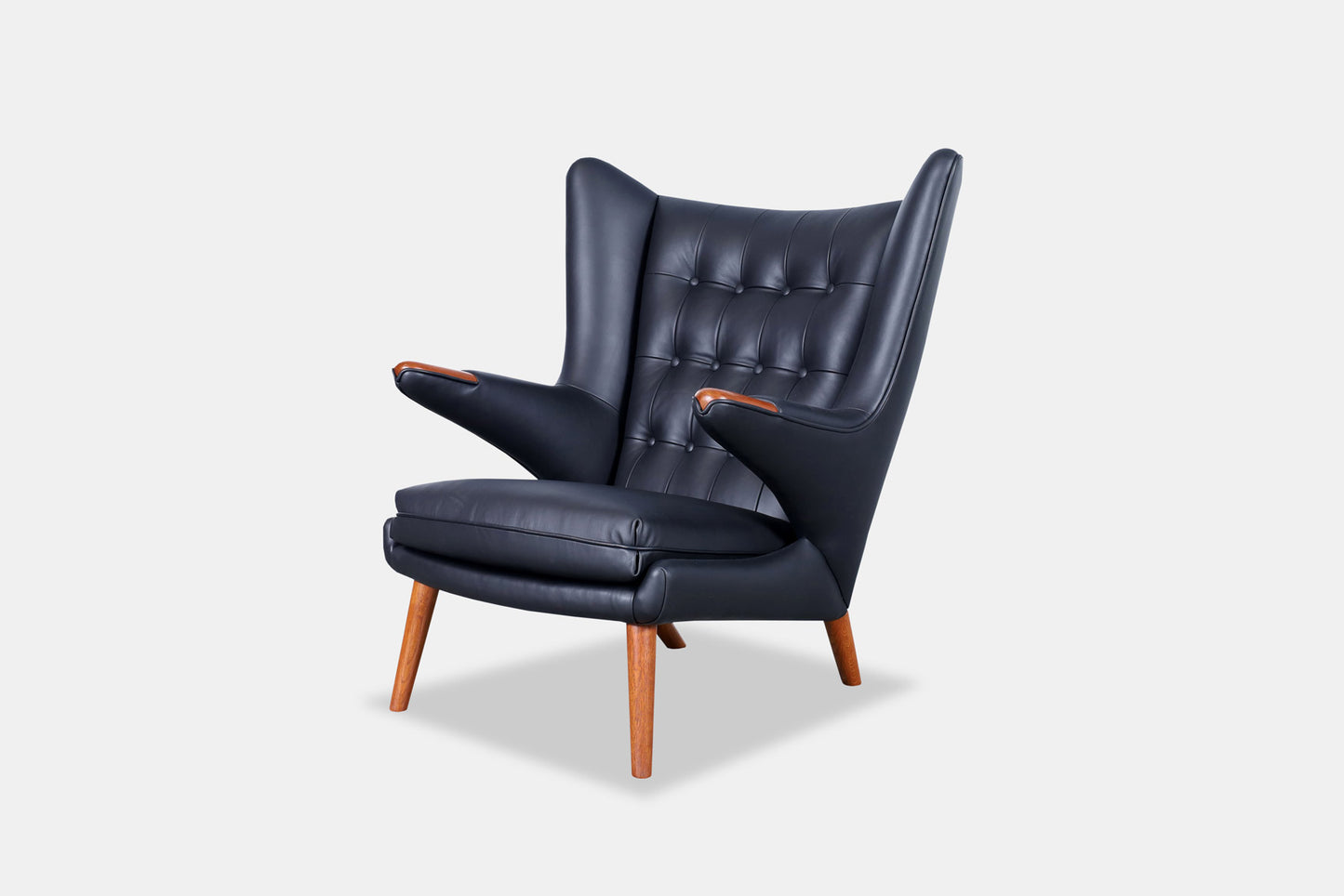 Danish Modern Leather "Papa Bear" Chair by Hans J. Wegner for A.P. Stolen