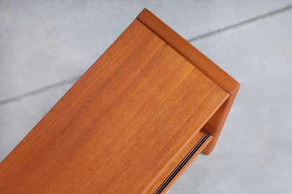 Danish Low-Profile Credenza or Bookcase with Glass Doors by Skovby Møbelfabrik
