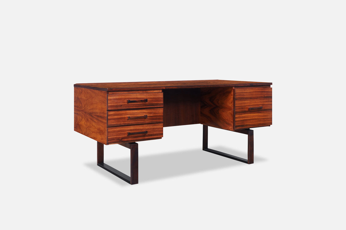 Danish Modern Rosewood Desk by Henning Jensen and Torbin Valeur