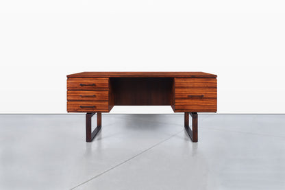 Danish Modern Rosewood Desk by Henning Jensen and Torbin Valeur