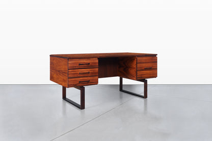 Danish Modern Rosewood Desk by Henning Jensen and Torbin Valeur