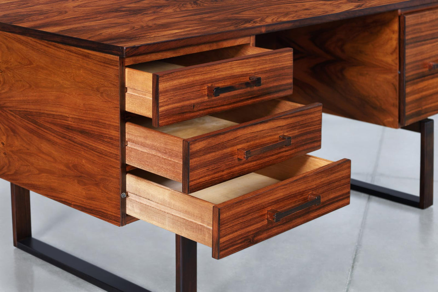 Danish Modern Rosewood Desk by Henning Jensen and Torbin Valeur