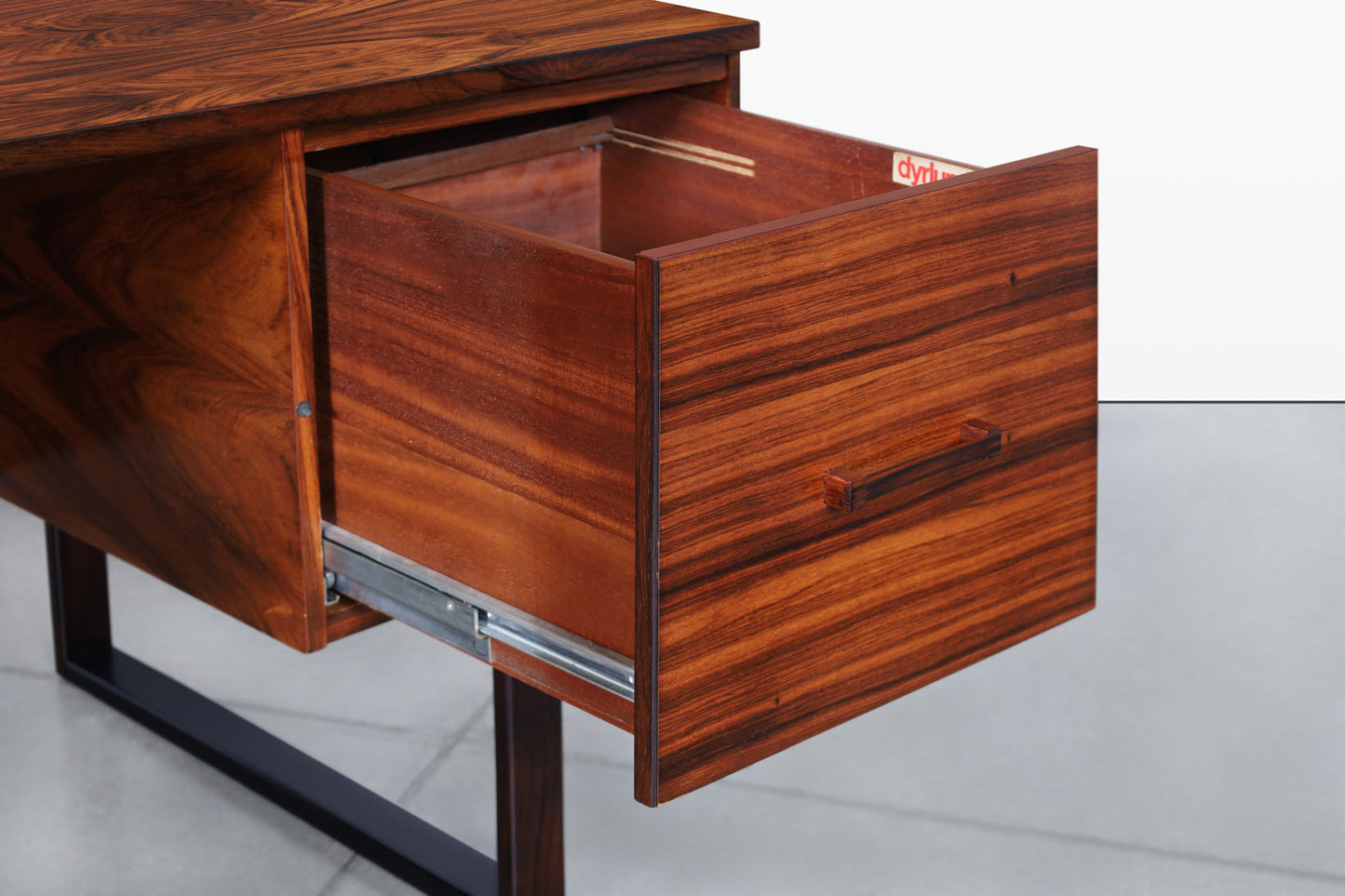 Danish Modern Rosewood Desk by Henning Jensen and Torbin Valeur