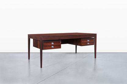 Danish Modern Rosewood “Diplomat” Desk by Finn Juhl for France and Son